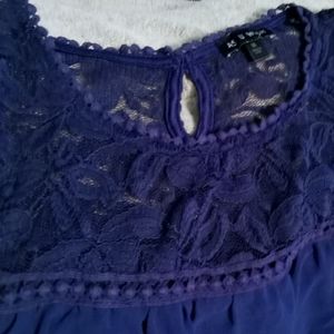 Lace lined mini dress